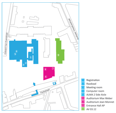 overview plan of Leuven, Parkstraat 45